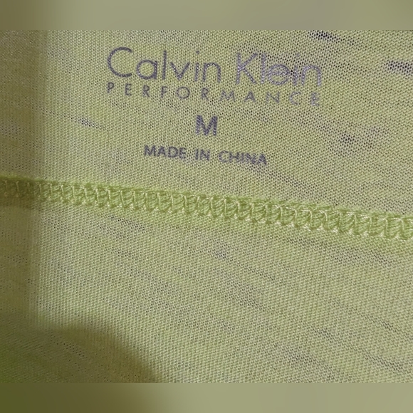đź’›Calvin Klein Performanceđź’› Size Med Sheer A Symmetrical Top Pre-Loved Yellow - Picture 4 of 11